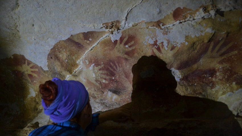 Disappearing ancient indonesian rock art